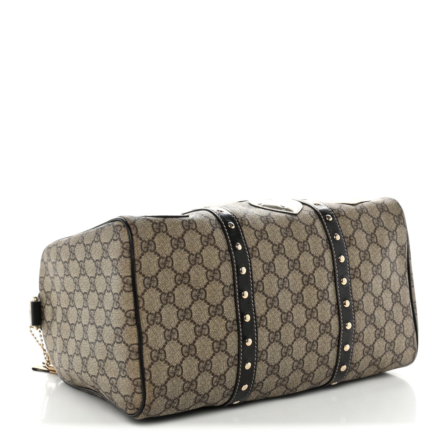 Gucci Monogram Guccissima Hearts Studded Medium Joy Boston Dark Brown 4 of 9