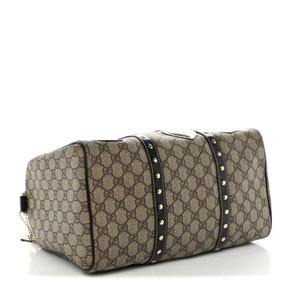 Gucci Monogram Guccissima Hearts Studded Medium Joy Boston Dark Brown 4 of 9