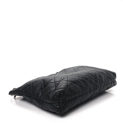 Chanel Aged Calfskin Large Reissue Drawstring Tote Black 4 of 11
