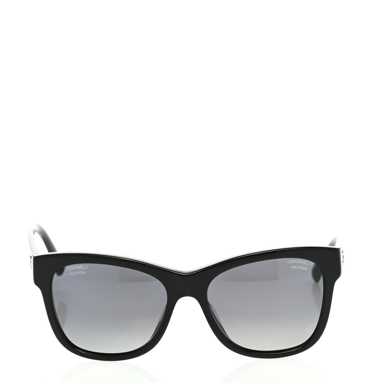 Chanel Acetate Polarized Square CC Sunglasses 5380 Black 2 of 8
