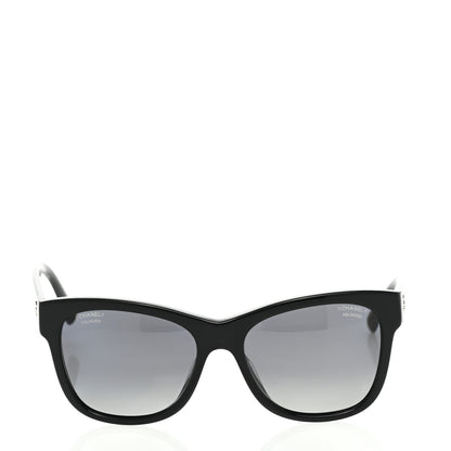 Chanel Acetate Polarized Square CC Sunglasses 5380 Black 2 of 8