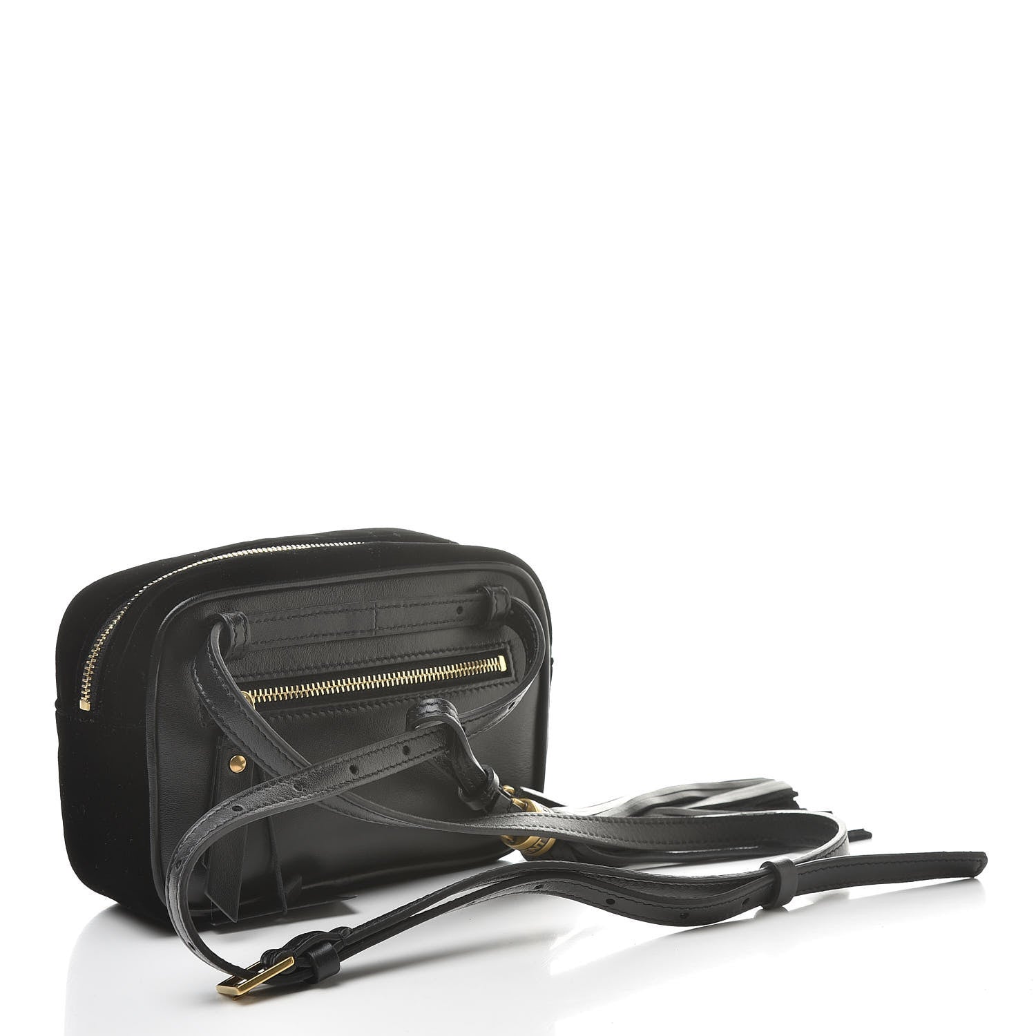 Saint Laurent Velour Matelasse Monogram Lou Belt Bag Black 3 of 10