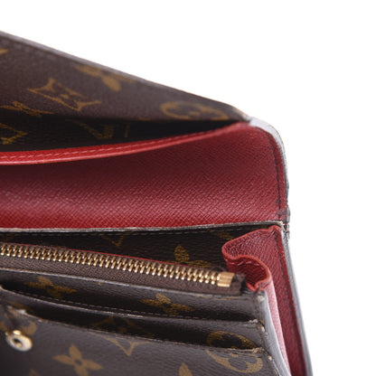 Louis Vuitton Monogram Emilie Wallet Red 9 of 14
