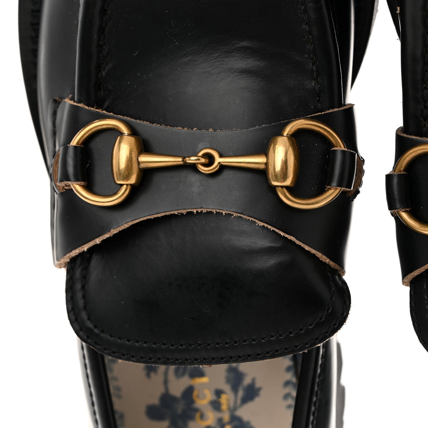 Cordovan Lux Womens Harald Horsebit 25mm Platform Loafers 36 38 Black