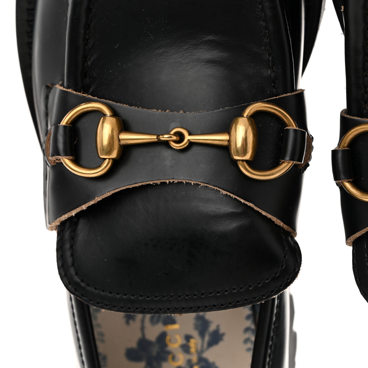 Gucci Cordovan Lux Womens Harald Horsebit 25mm Platform Loafers 36 38 Black 13 of 13