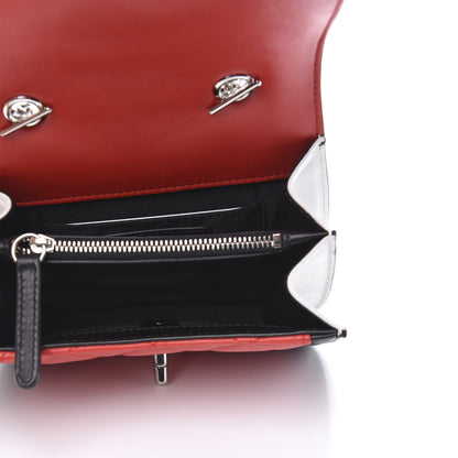 Chanel Lambskin Quilted Mini Graphic Flap Bag Red Black White 5 of 11