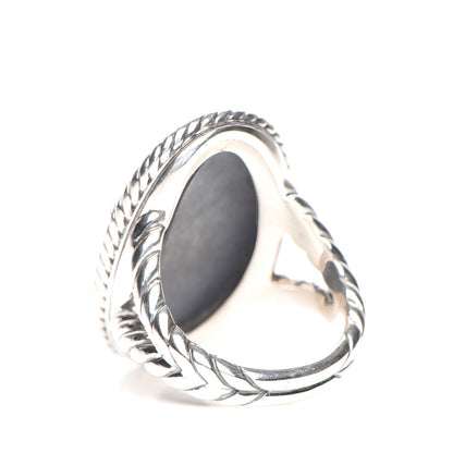 David Yurman Sterling Silver Diamond Cable Coil Ring 58.5 8.75 3 of 4
