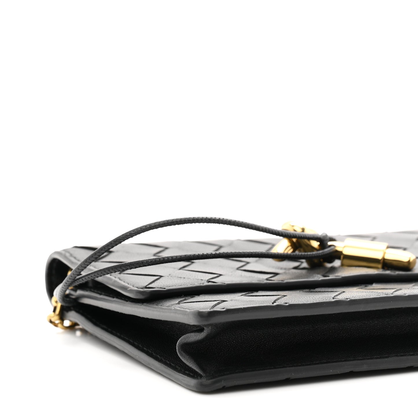 Nappa Intrecciato Andiamo Pouch On Chain Black Black