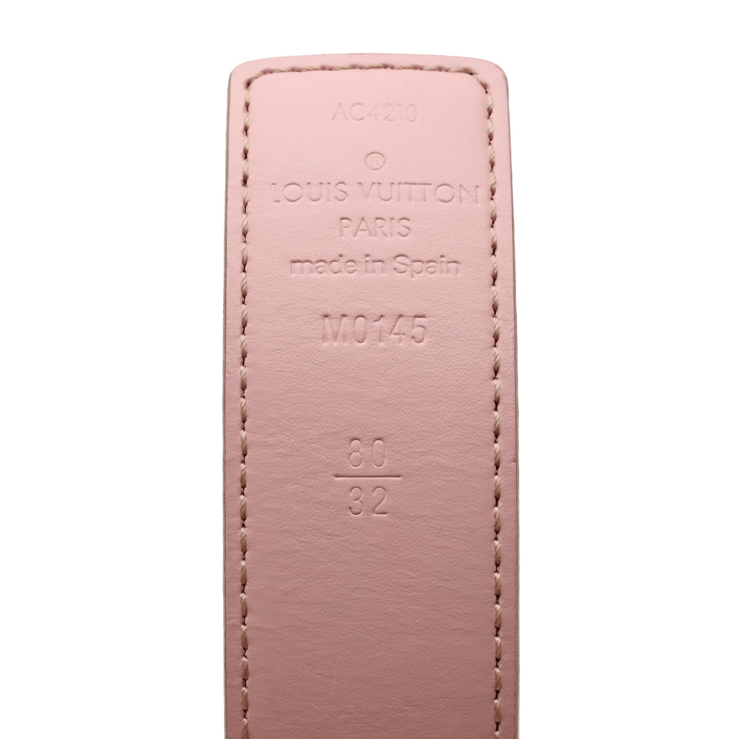 Damier Azur LV Initiales 32mm Belt 80 32 Rose Ballerine