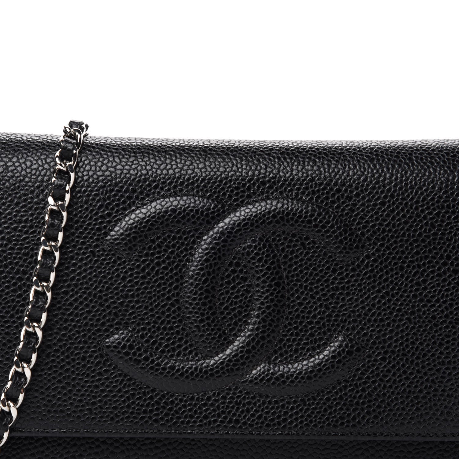 Chanel Caviar Timeless CC Wallet On Chain WOC Black 11 of 12