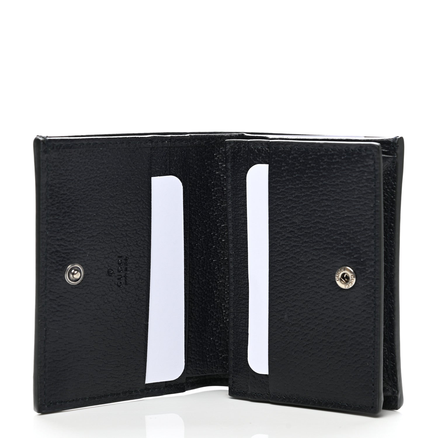 Gucci GG Supreme Monogram Textured Dollar Calfskin Web Ophidia Card Case Beige Blue 5 of 8
