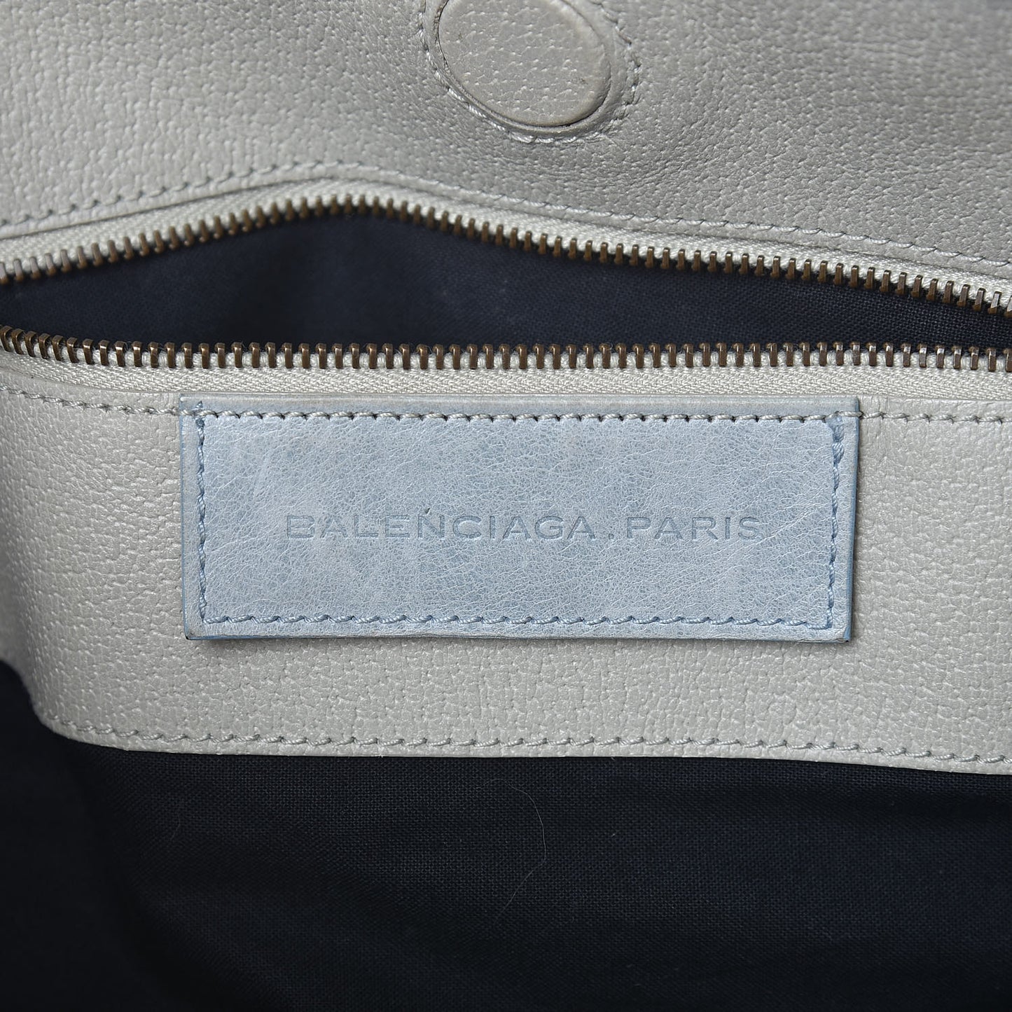 Agneau Classic Hardware Tri-Color S Sunday Tote Ciel