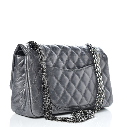 Chanel Metallic Aged Calfskin Quilted 2.55 Reissue 225 Flap Grey 3 of 14