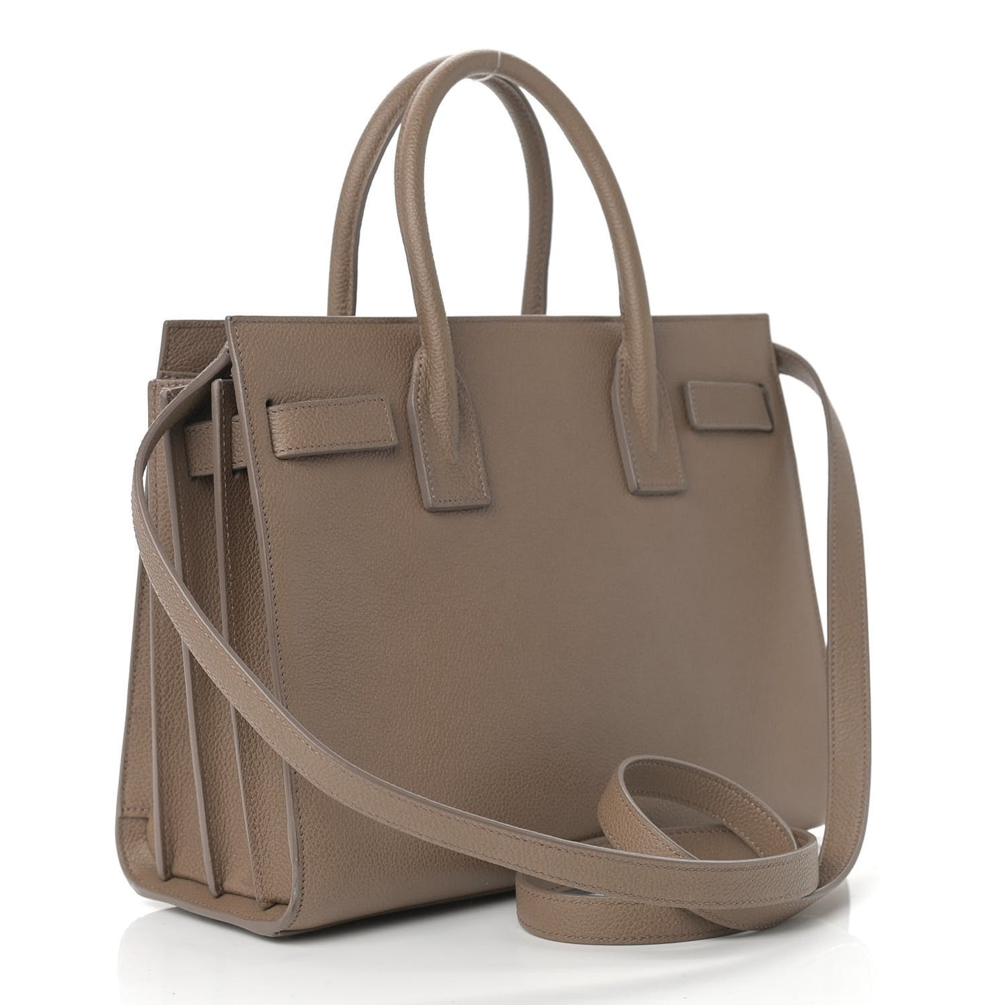 Grained Calfskin Small Sac De Jour Taupe