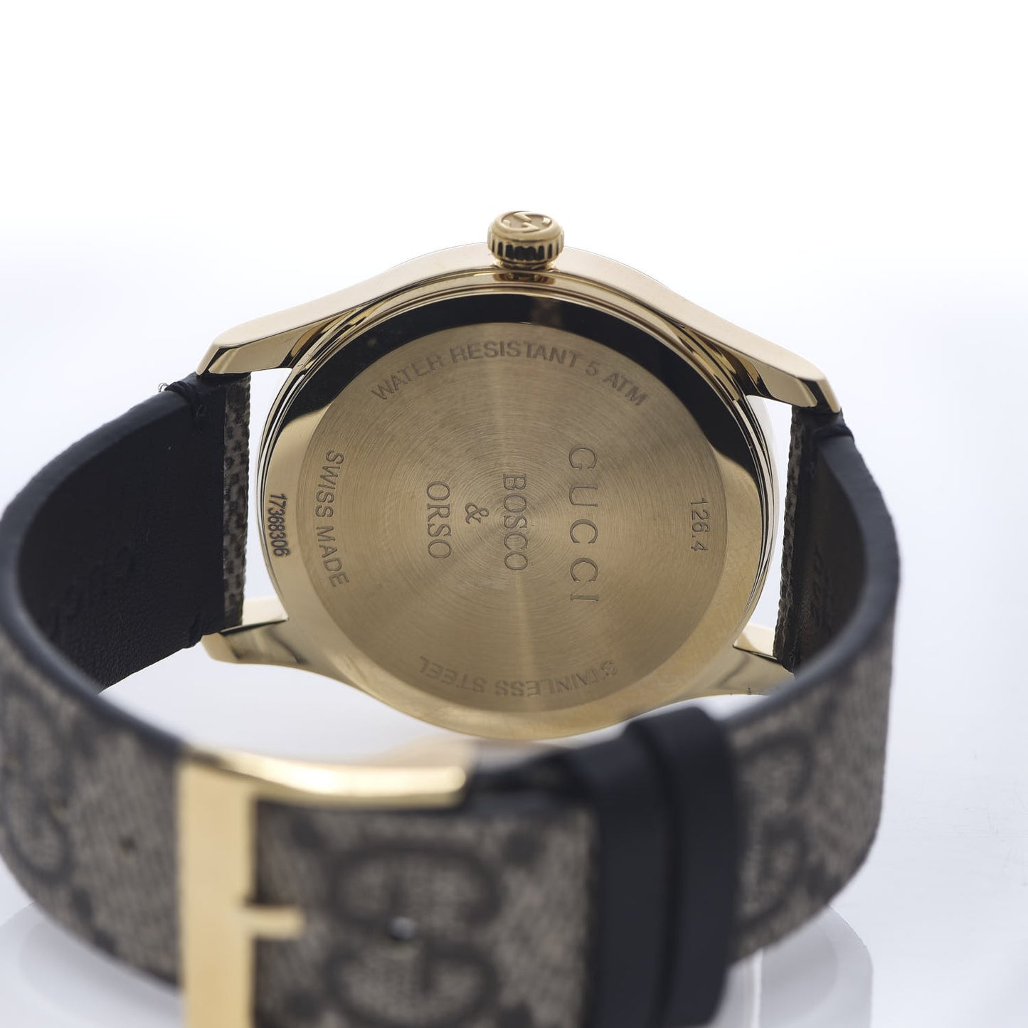 Stainless Steel Canvas 38mm G-Timeless GG Supreme Bosco Quartz Watch Brown