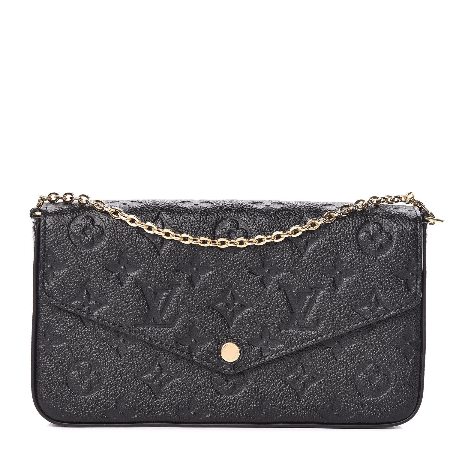 Louis Vuitton Empreinte Pochette Felicie Chain Wallet Black 1 of 11