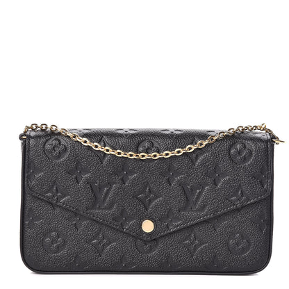 Louis Vuitton Empreinte Pochette Felicie Chain Wallet Black 1 of 11