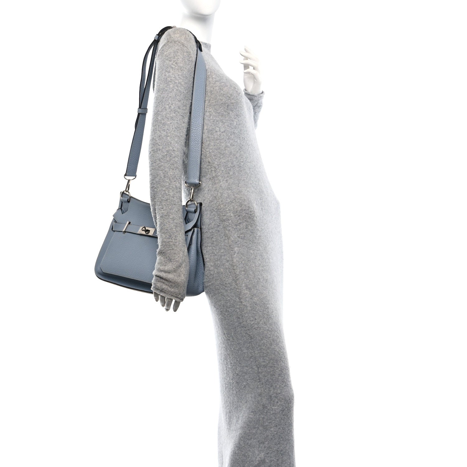 Hermes Taurillon Clemence Jypsiere 31 Bleu Lin 2 of 10