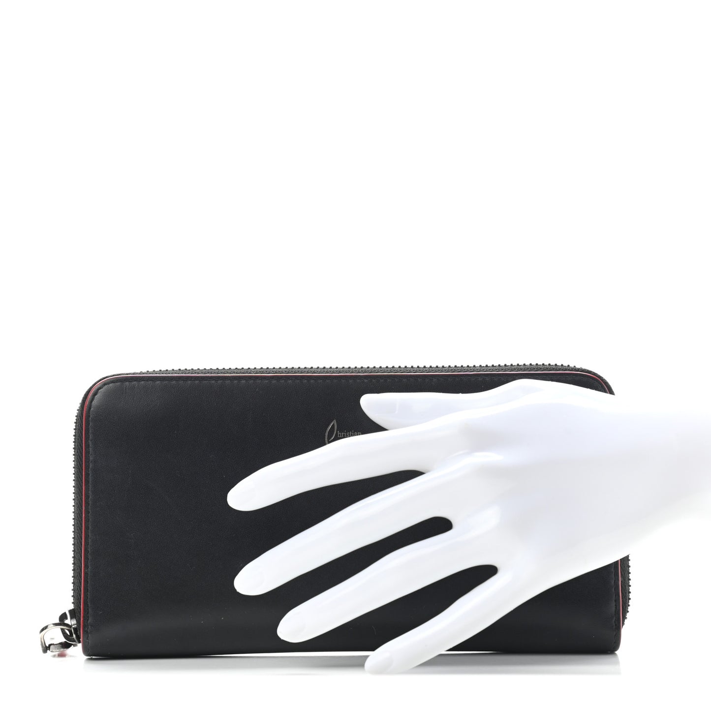 Calfskin Panettone Zip Around Wallet Black