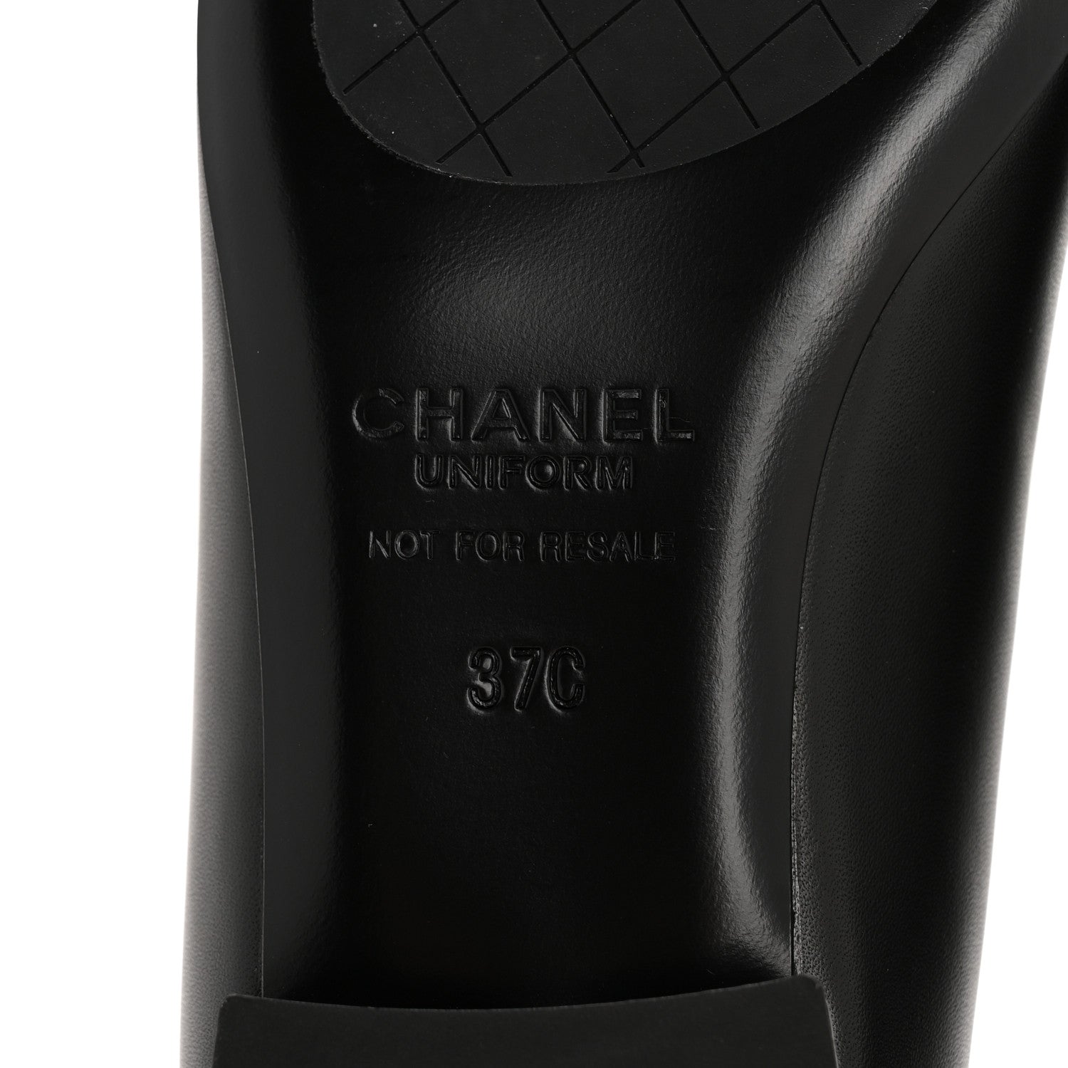Chanel Lambskin Cap Toe CC Uniform Ballerina Flats 37 Black 7 of 10