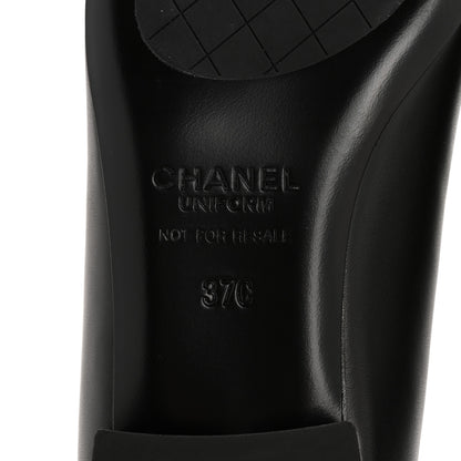 Chanel Lambskin Cap Toe CC Uniform Ballerina Flats 37 Black 7 of 10