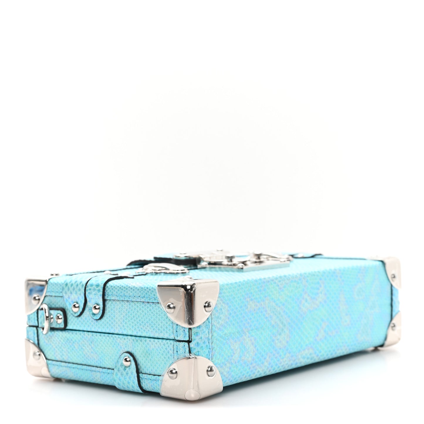 Iridescent Karung Petite Malle Blue Petrol