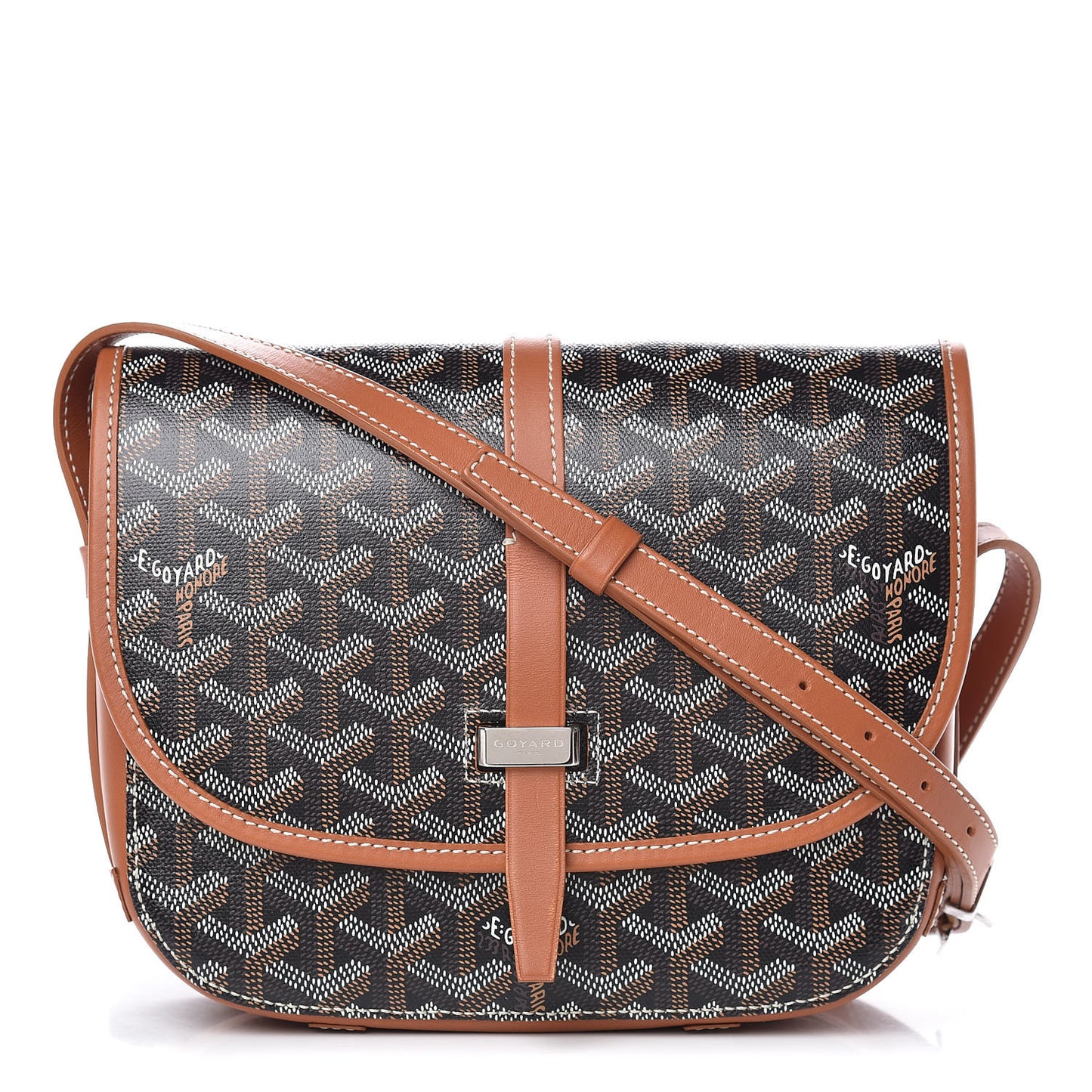 Goyardine Belvedere II PM Messenger Bag Black Gold
