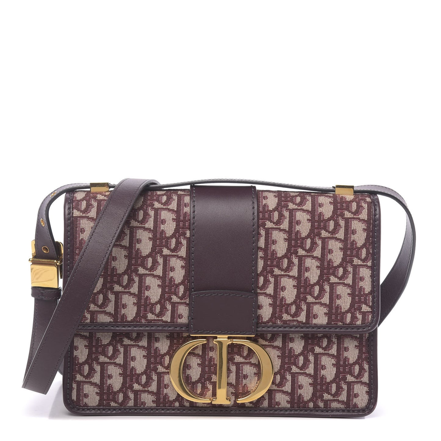 Oblique 30 Montaigne Flap Bag Burgundy