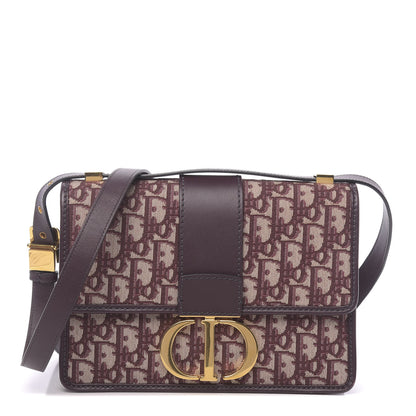 Christian Dior Oblique 30 Montaigne Flap Bag Burgundy 1 of 9