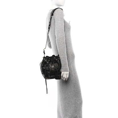 Balenciaga Agneau Arena Small Le Cagole Bucket Bag Black 2 of 10