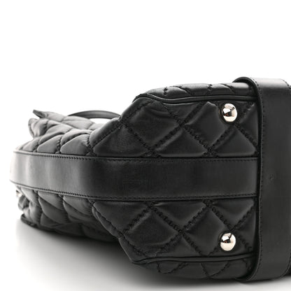 Chanel Lambskin Quilted Large Easy Carry Shopping Tote Black 12 of 16