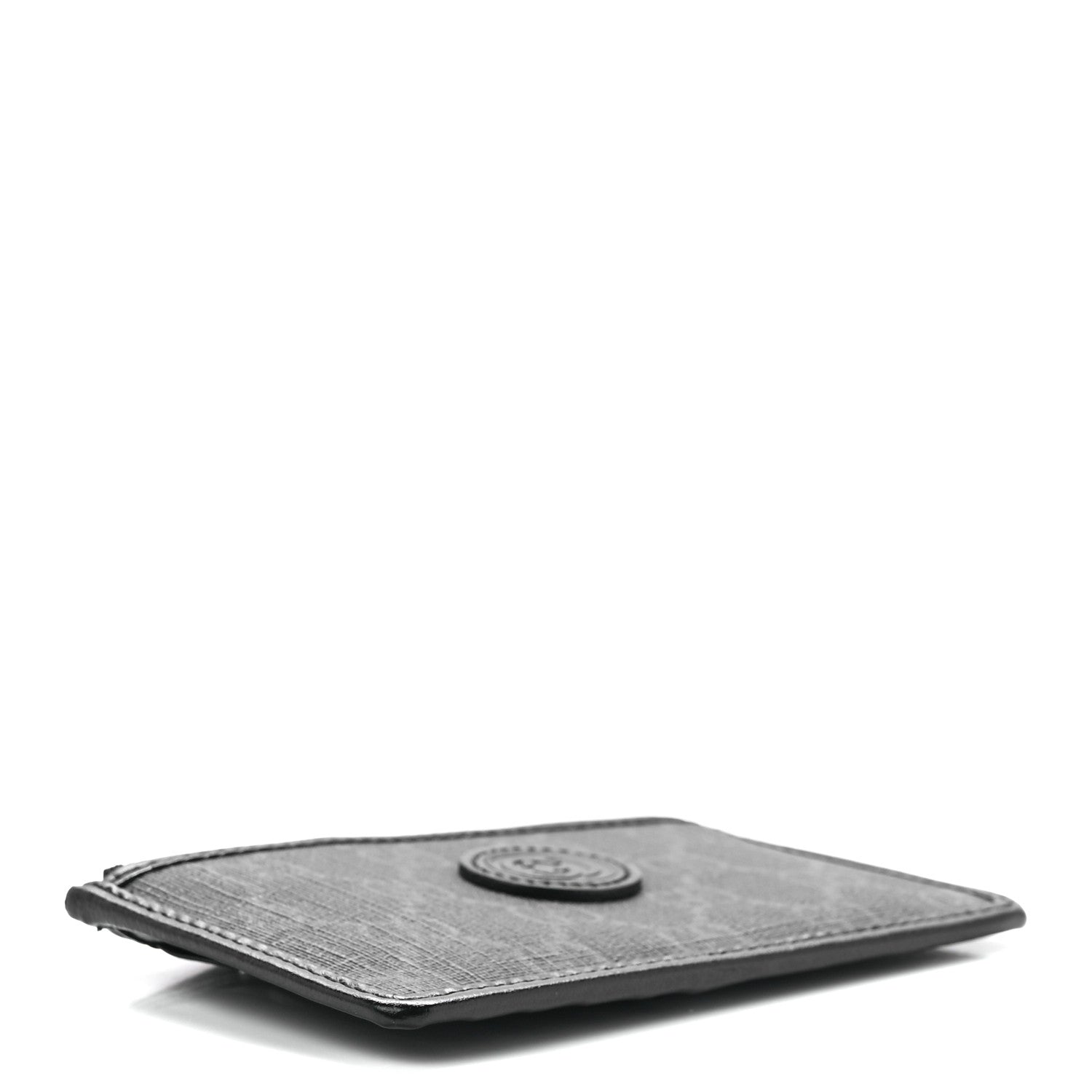 Gucci GG Supreme Monogram Azalea Calfskin Retro Interlocking G Coin Case Card Holder Black 4 of 11