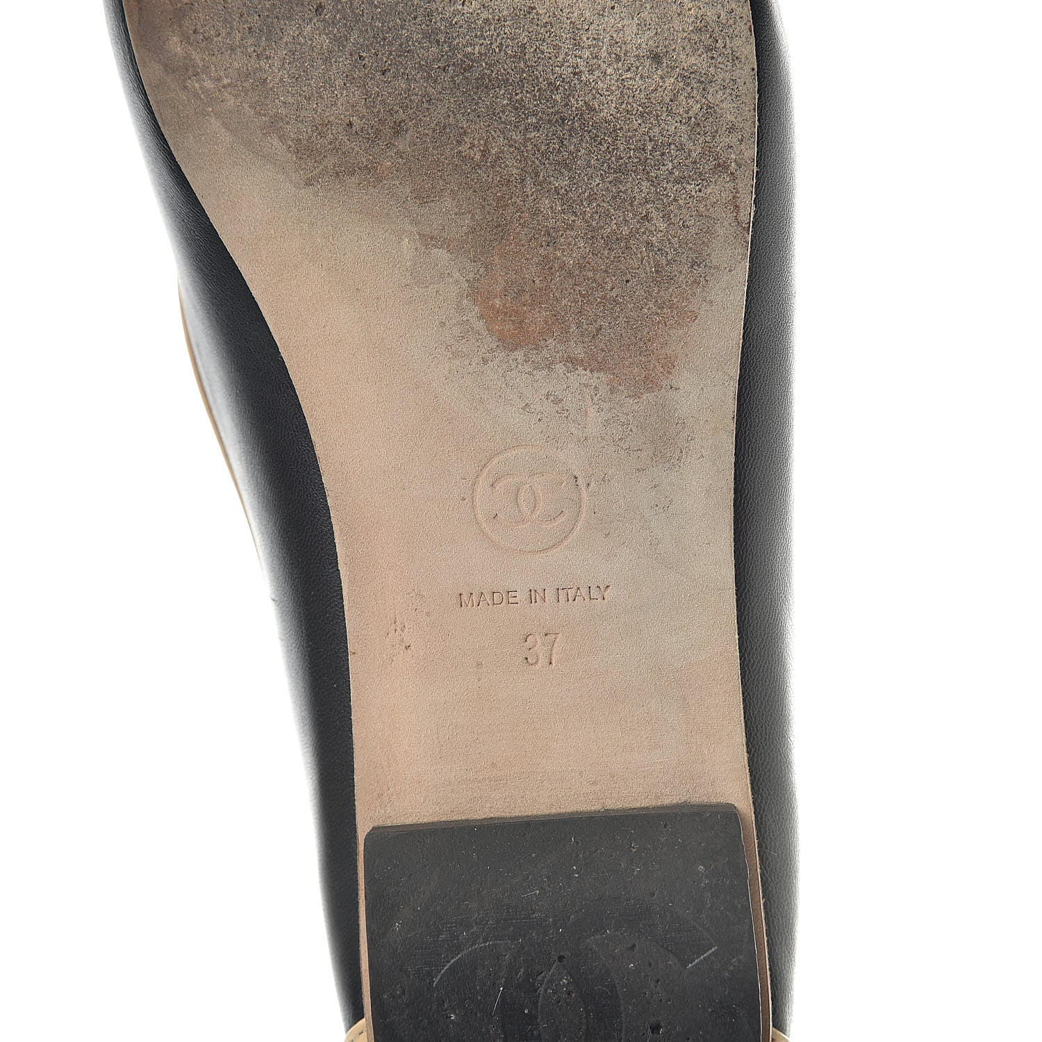 Chanel Lambskin CC Chain Loafers 37 Black 7 of 12