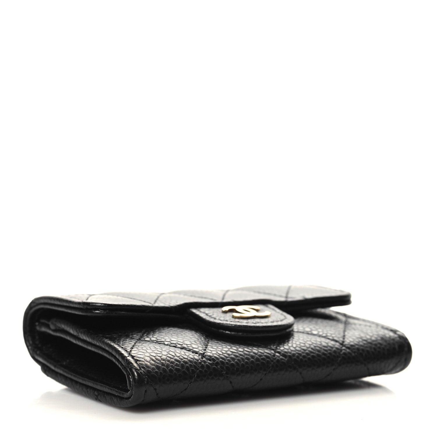 Chanel Caviar Quilted Flap Card Holder Wallet Black 5 of 10
