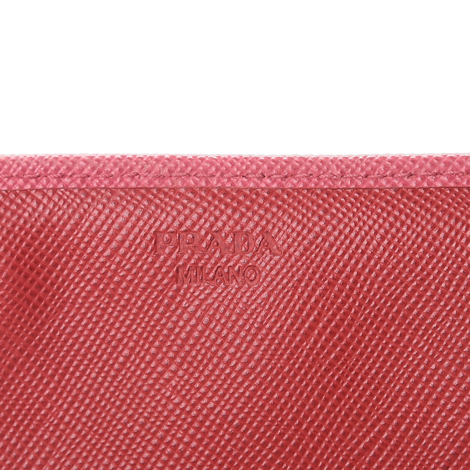 Prada Saffiano Metal Continental Flap Wallet Peonia Fuoco 6 of 10