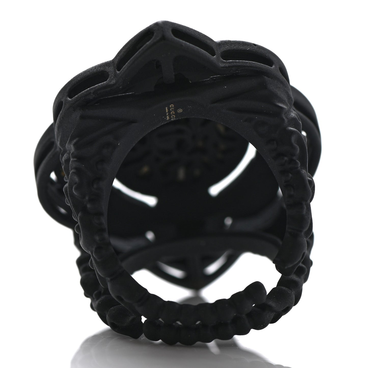 Metal Crystal Velvet Ring 16 Black