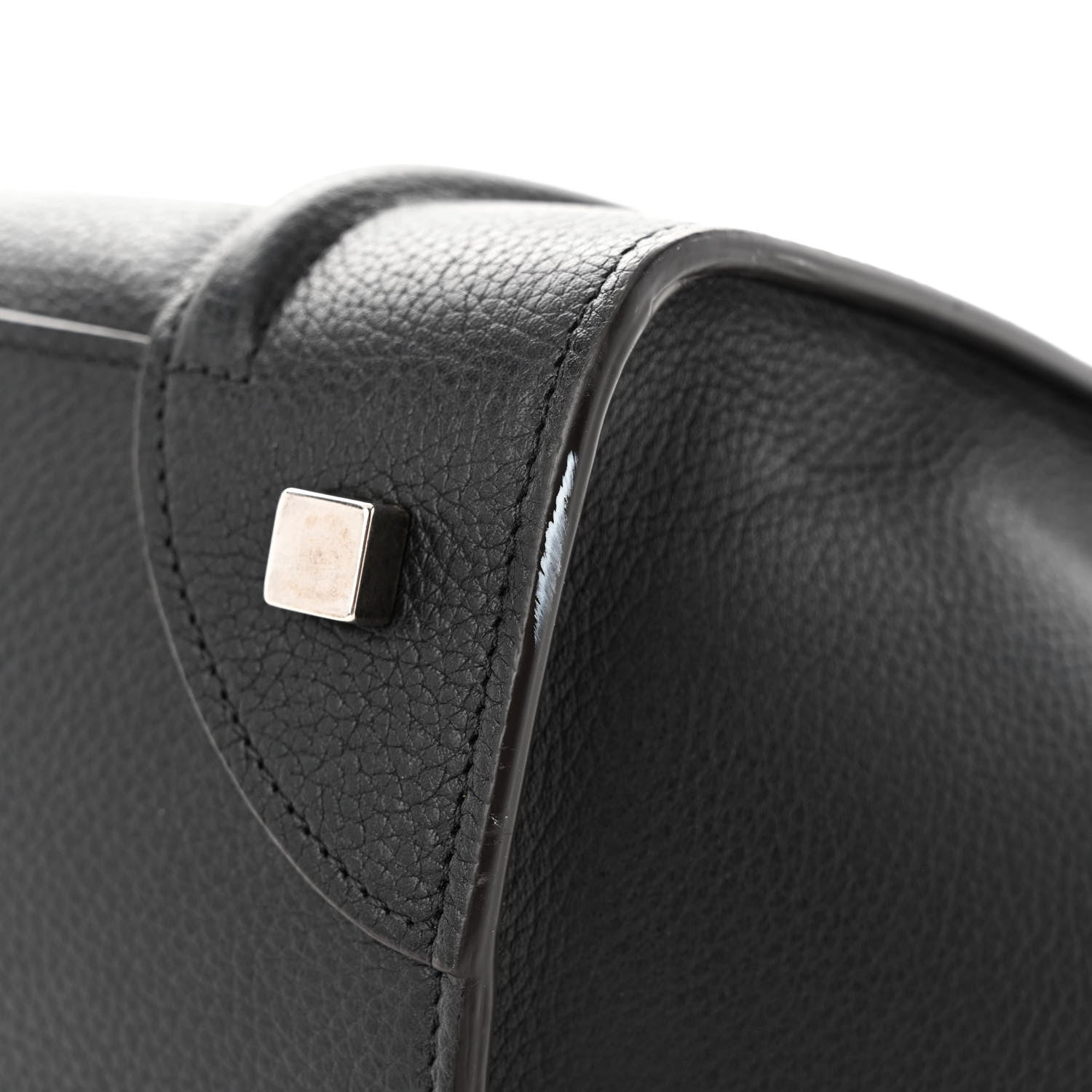 Celine Drummed Calfskin Mini Luggage Black 10 of 13