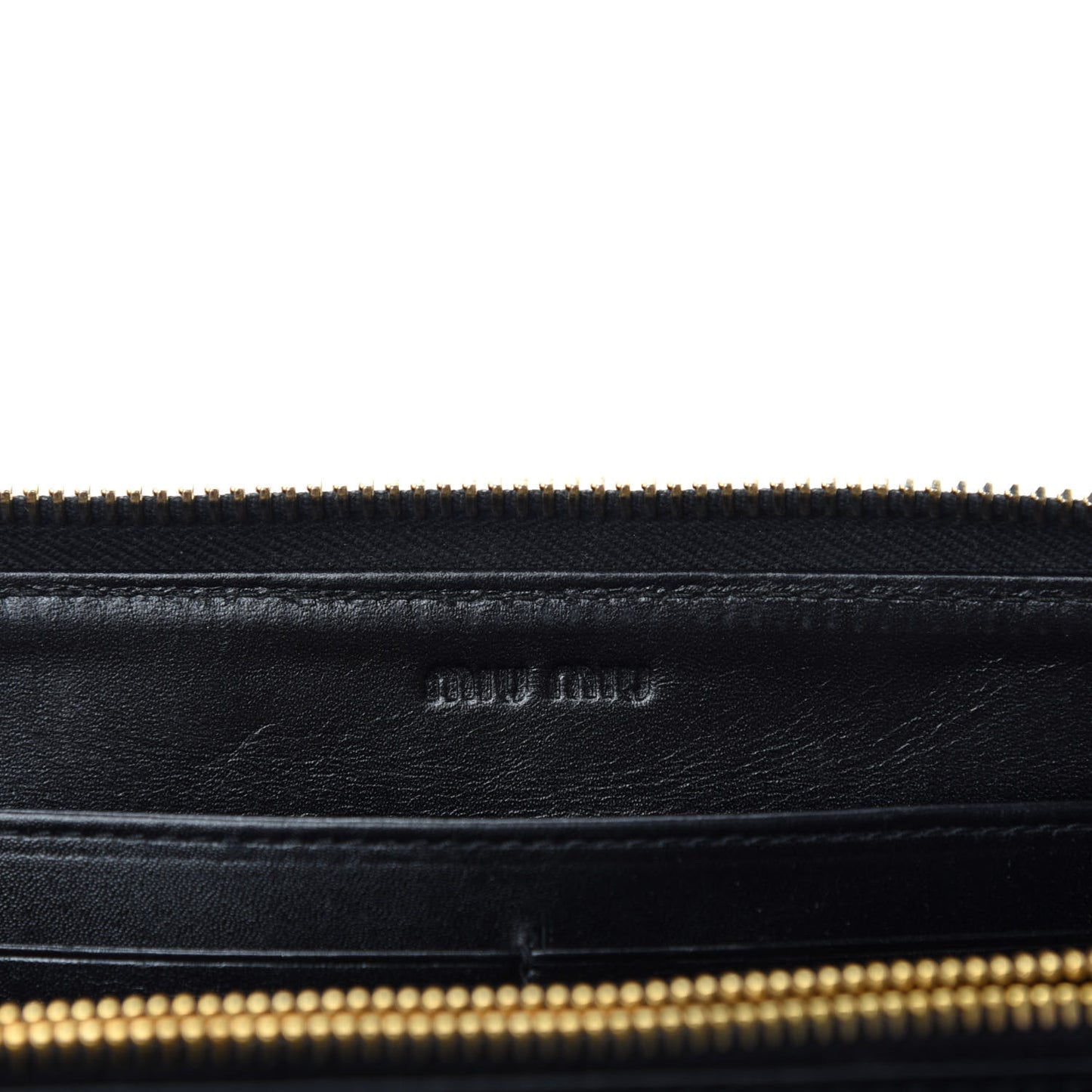 Vernice Crocodile Embossed Calfskin Zip Around Wallet Black