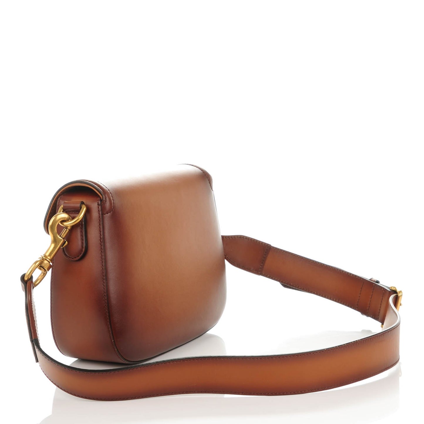 Calfskin Medium Lady Web Shoulder Bag Cuir