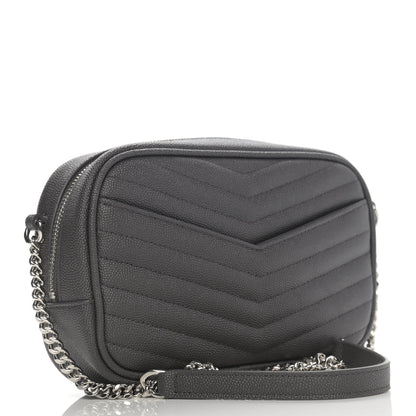 Saint Laurent Grain De Poudre Matelasse Monogram Mini Lou Camera Bag Asphalt 3 of 10