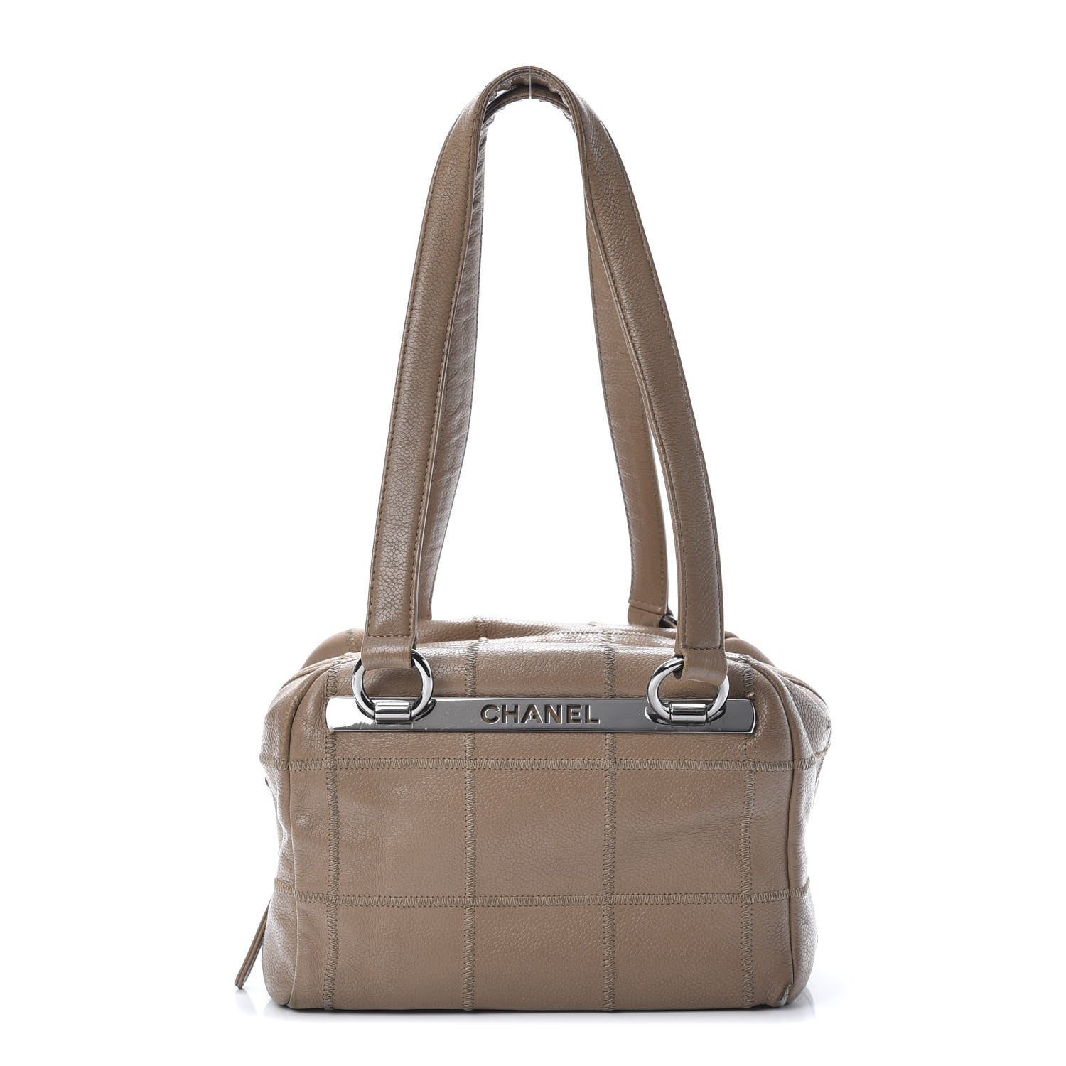 Chanel Caviar Square Stitched Tote Beige 1 of 18