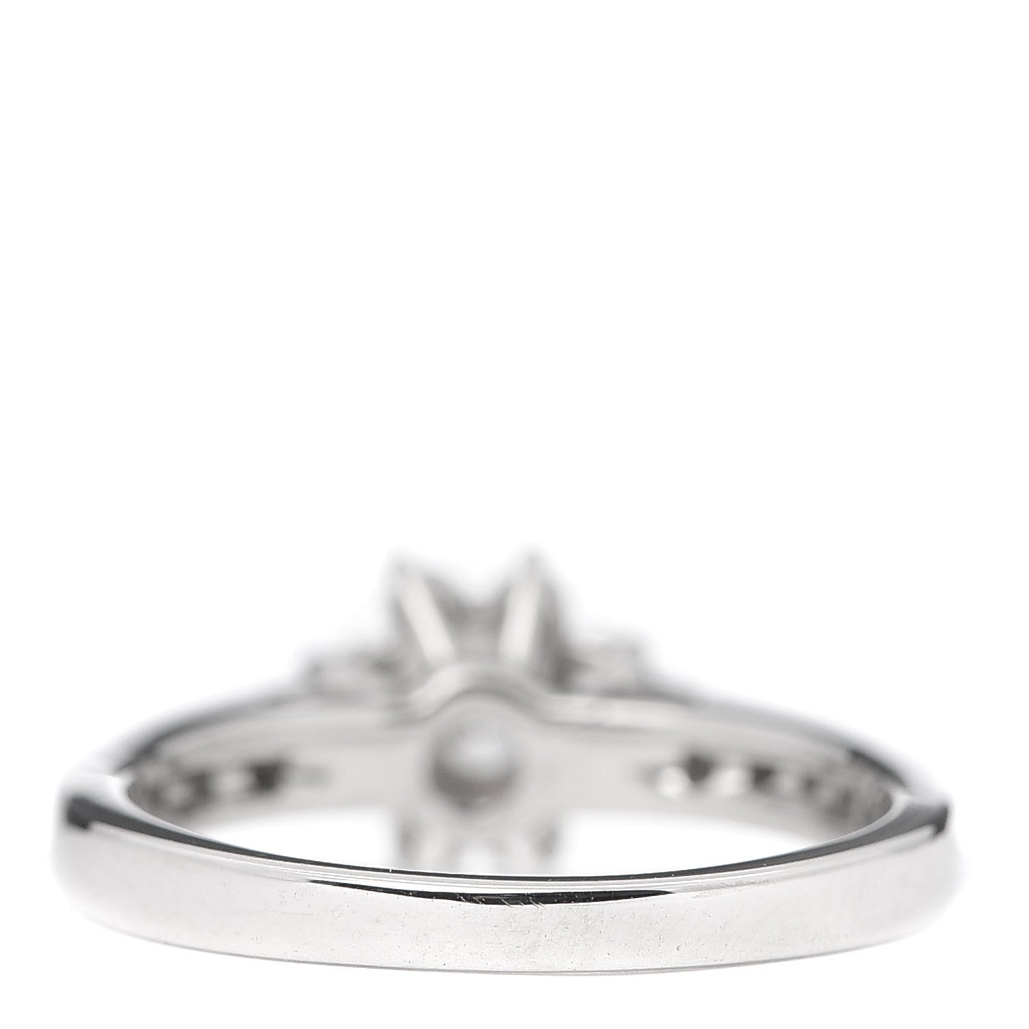 Tiffany Platinum Diamond .64ct Flora Ring 53 6.25 4 of 7