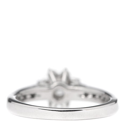 Tiffany Platinum Diamond .64ct Flora Ring 53 6.25 4 of 7