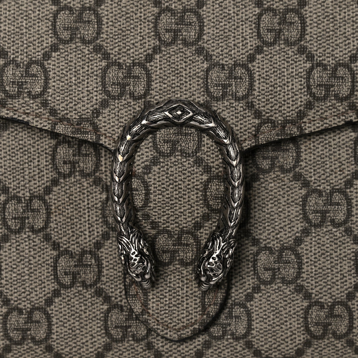 GG Supreme Monogram Mini Dionysus Chain Wallet Beige Taupe