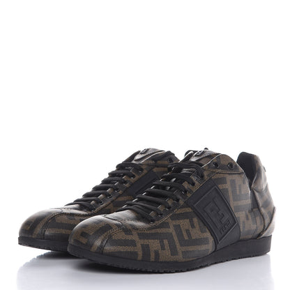 Fendi Coated Canvas FF Mens Low Top Sneakers 8.5 Tobacco 3 of 10