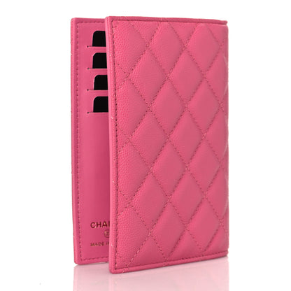 Chanel Caviar Quilted Passport Holder Pink 3 of 9