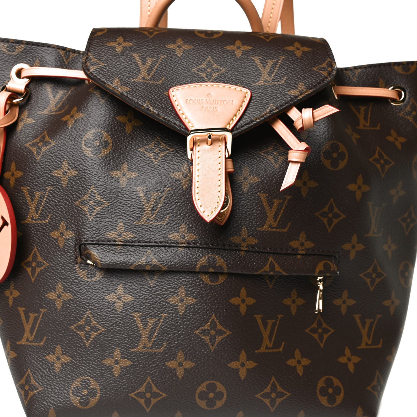 Monogram Selleria Calfskin Vintage Web Medium Boston Beige Blue