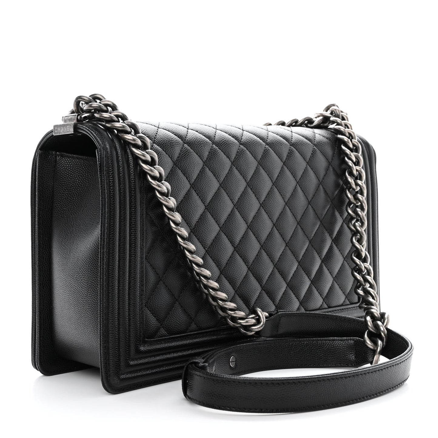 Caviar Quilted New Medium Boy Flap Black