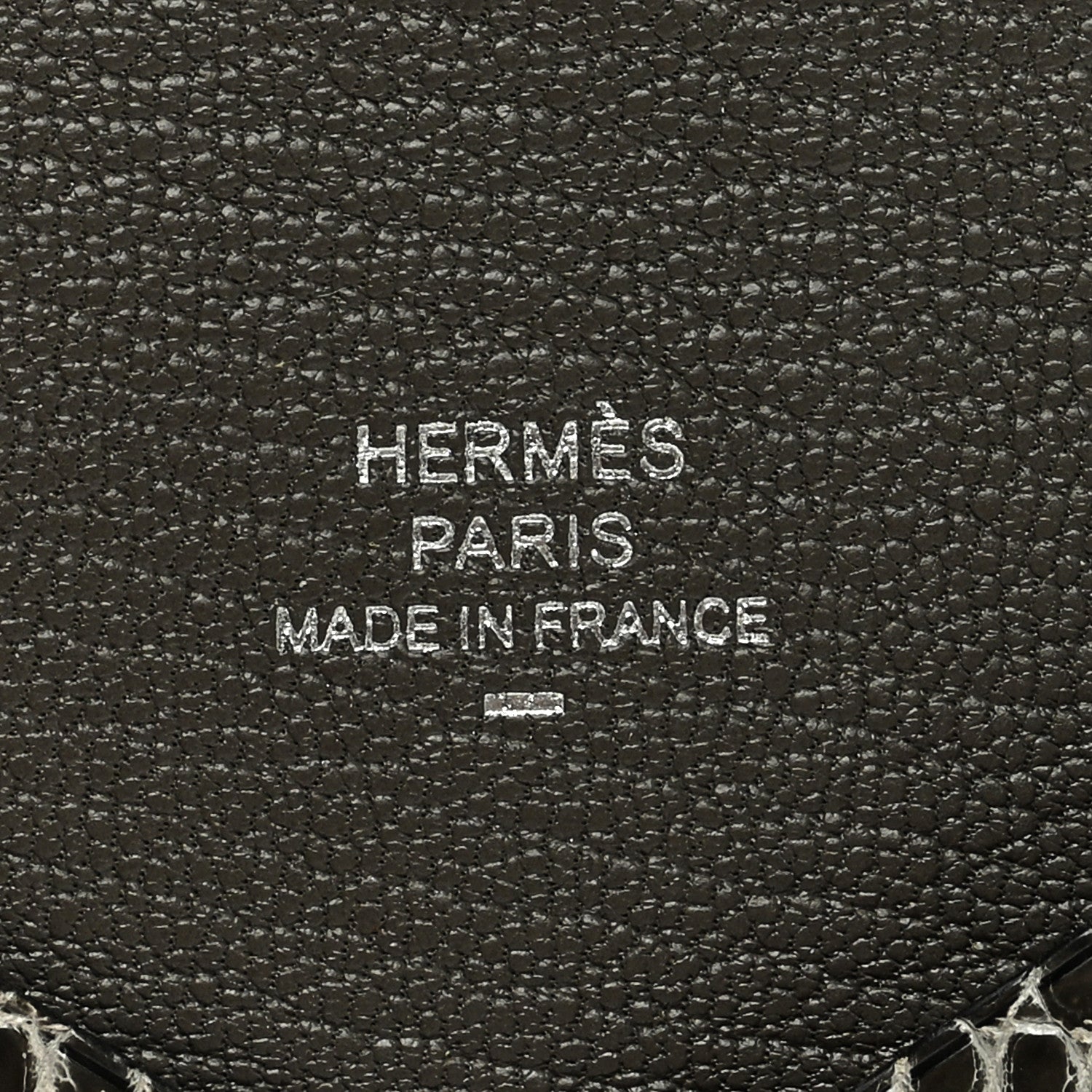 Hermes Lizard Calvi Card Case Gris Fonce 6 of 6