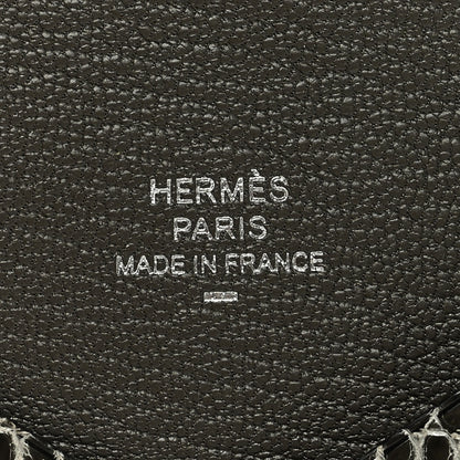 Hermes Lizard Calvi Card Case Gris Fonce 6 of 6